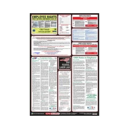 OSHA SAFETY POSTER COMBO STATE, PPG300NC